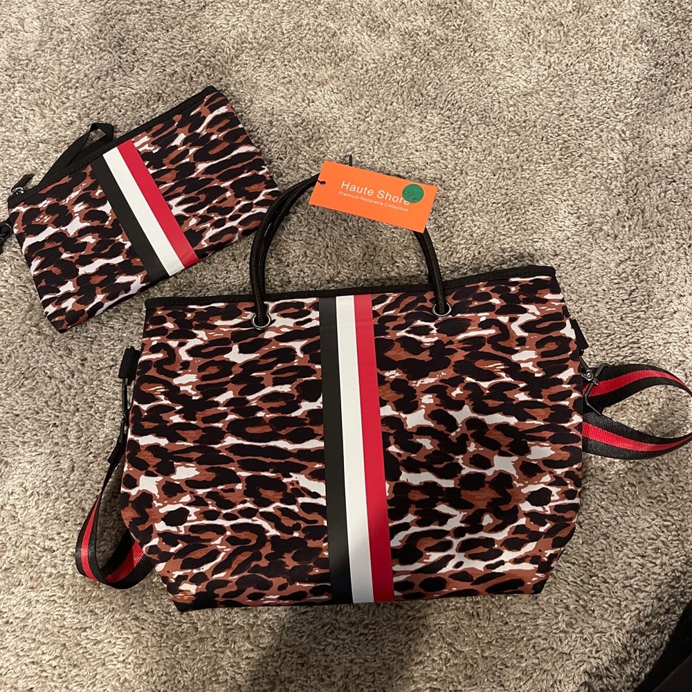 Leopard print haute bag